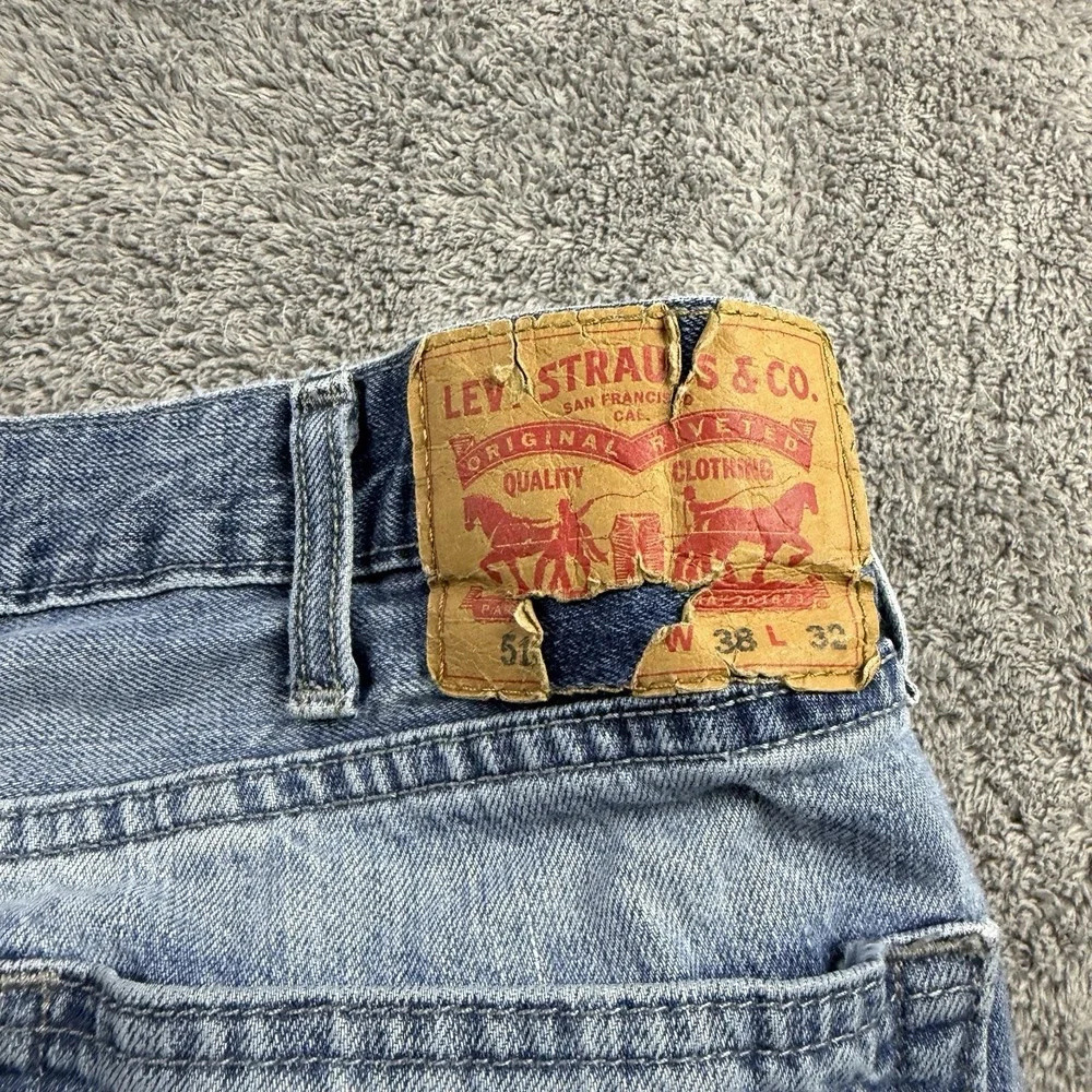 Levis 514 Straight Leg Jeans Mens 38x32 Blue Medium Wash Mid‎ Rise
